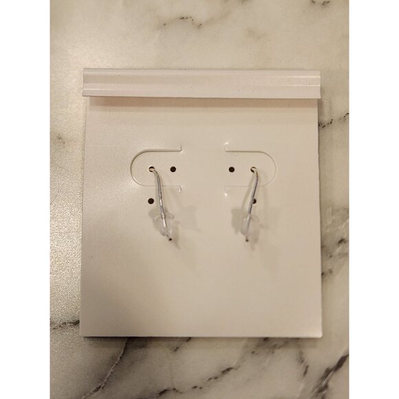 Sterling Silver Oval Layered Dangle Earrings Textured Design Lightweight Elegant - Picture 3 of 5